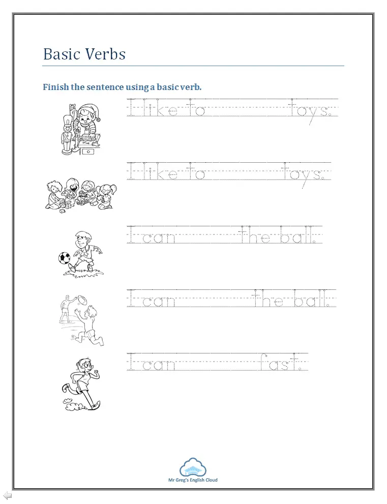 Basic Verbs – Mr Greg’s English Cloud