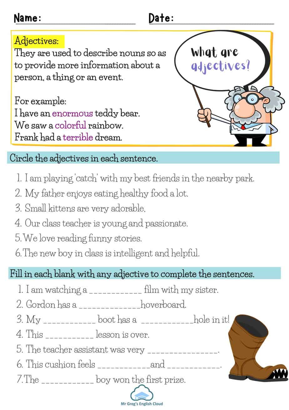 Adjectives (Primary Level)_page-0001 – Mr Greg's English Cloud